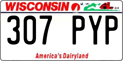 WI license plate 307PYP