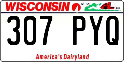 WI license plate 307PYQ