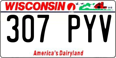 WI license plate 307PYV