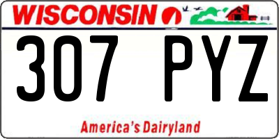 WI license plate 307PYZ