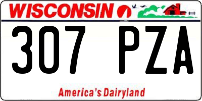 WI license plate 307PZA