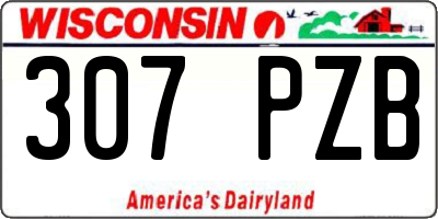 WI license plate 307PZB