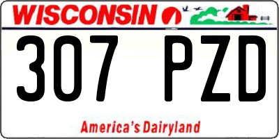 WI license plate 307PZD