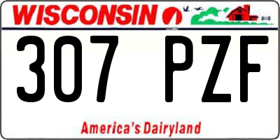 WI license plate 307PZF