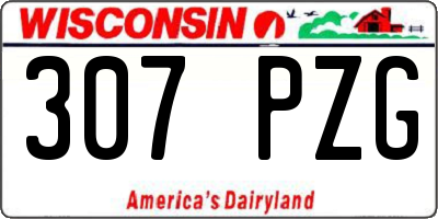 WI license plate 307PZG
