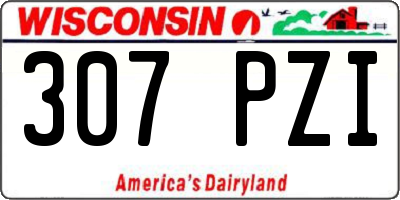 WI license plate 307PZI
