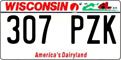 WI license plate 307PZK