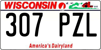 WI license plate 307PZL