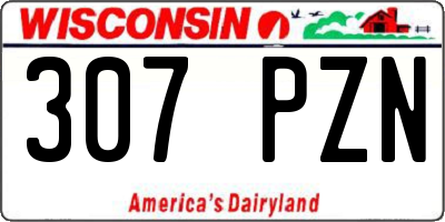 WI license plate 307PZN
