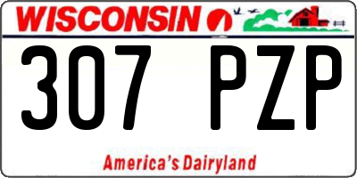 WI license plate 307PZP