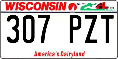 WI license plate 307PZT