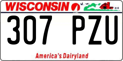 WI license plate 307PZU