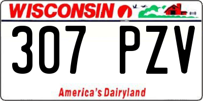 WI license plate 307PZV