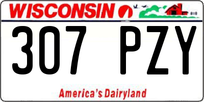 WI license plate 307PZY