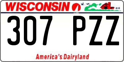 WI license plate 307PZZ
