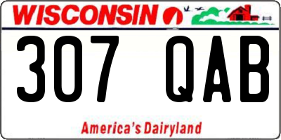 WI license plate 307QAB