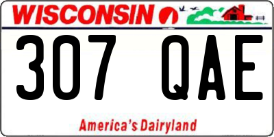 WI license plate 307QAE