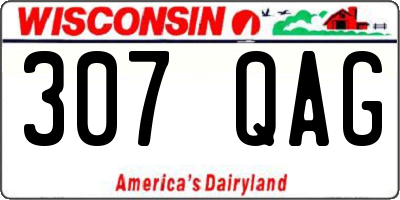 WI license plate 307QAG