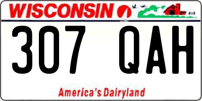 WI license plate 307QAH
