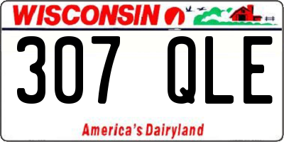 WI license plate 307QLE
