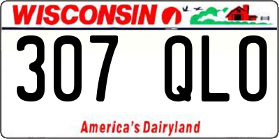 WI license plate 307QLO