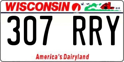 WI license plate 307RRY