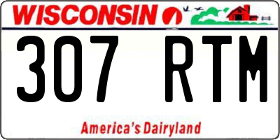 WI license plate 307RTM