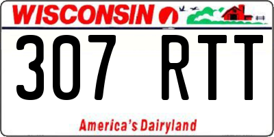 WI license plate 307RTT