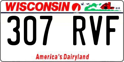 WI license plate 307RVF