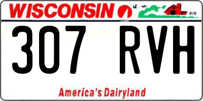 WI license plate 307RVH