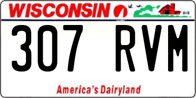 WI license plate 307RVM
