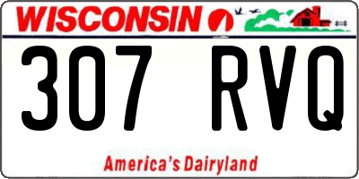 WI license plate 307RVQ