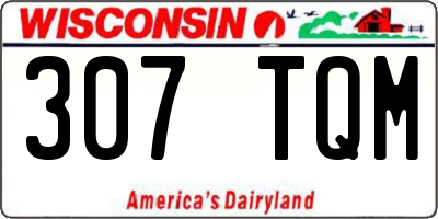 WI license plate 307TQM