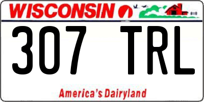WI license plate 307TRL