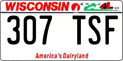 WI license plate 307TSF