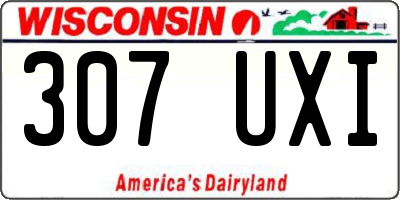 WI license plate 307UXI