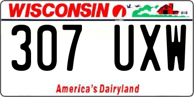 WI license plate 307UXW