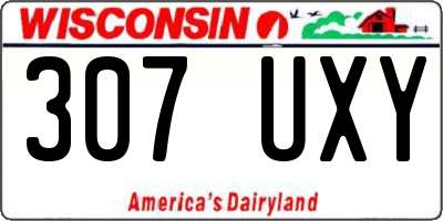 WI license plate 307UXY