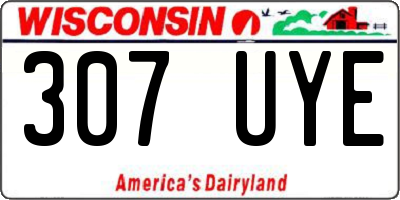 WI license plate 307UYE