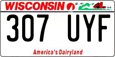 WI license plate 307UYF