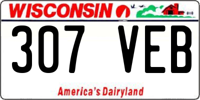 WI license plate 307VEB