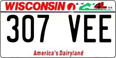 WI license plate 307VEE