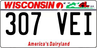WI license plate 307VEI