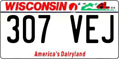 WI license plate 307VEJ