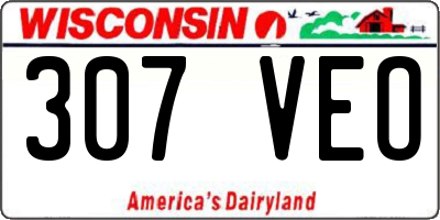 WI license plate 307VEO