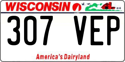 WI license plate 307VEP