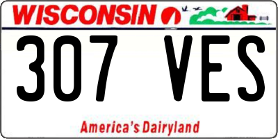 WI license plate 307VES