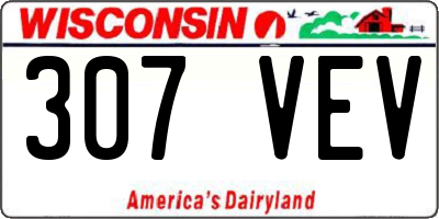 WI license plate 307VEV