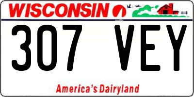 WI license plate 307VEY