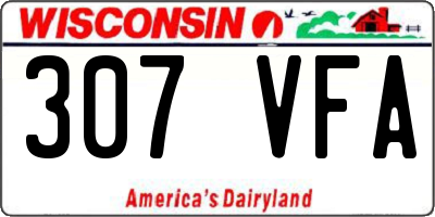 WI license plate 307VFA